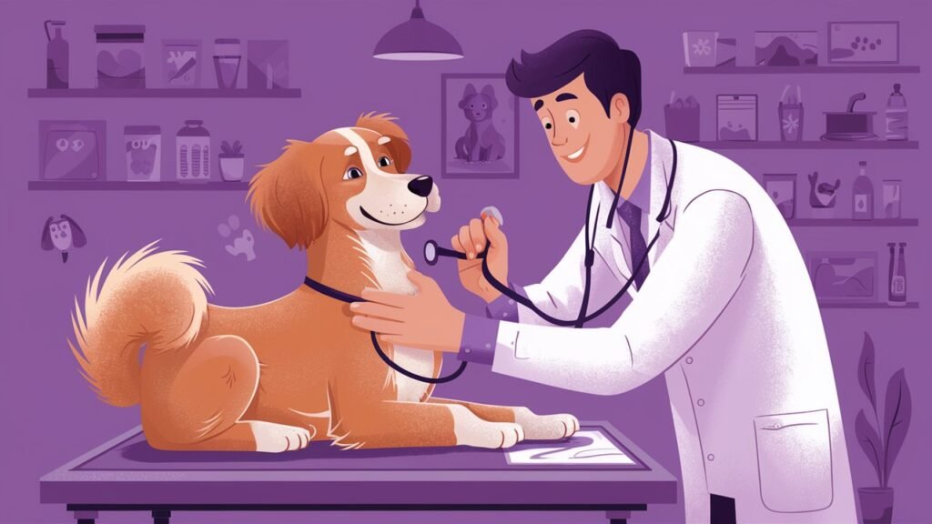 Regular veterinary check-ups for dog